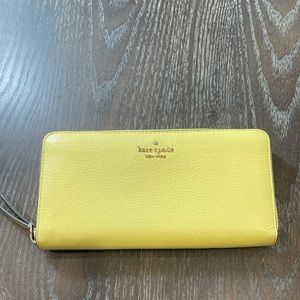 Kate spade Yellow trifold wallet